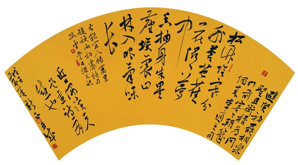 傅亚成-避贤扇面